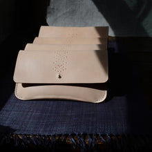NATURAL LEATHER TOOLED POUCH